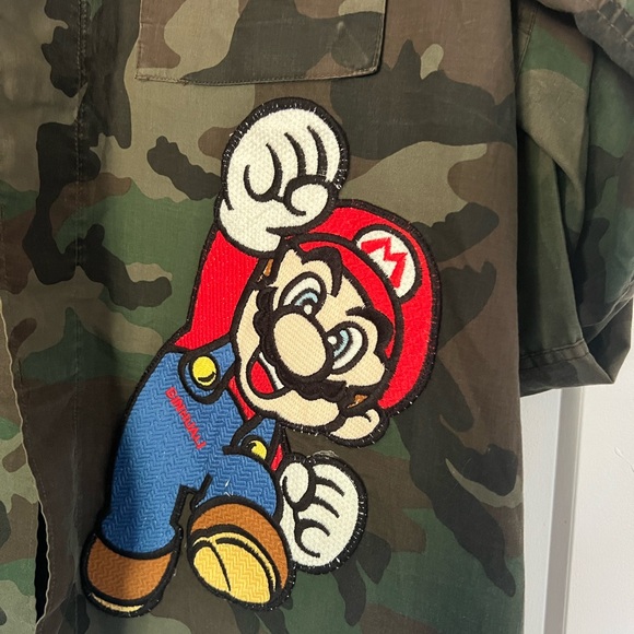 One-of-a-Kind Mario Bros Camouflage Jacket/Vest - Streetwear Style, Size O/S - Picture 6 of 7